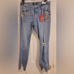 Express ankle legging mid rise jeans